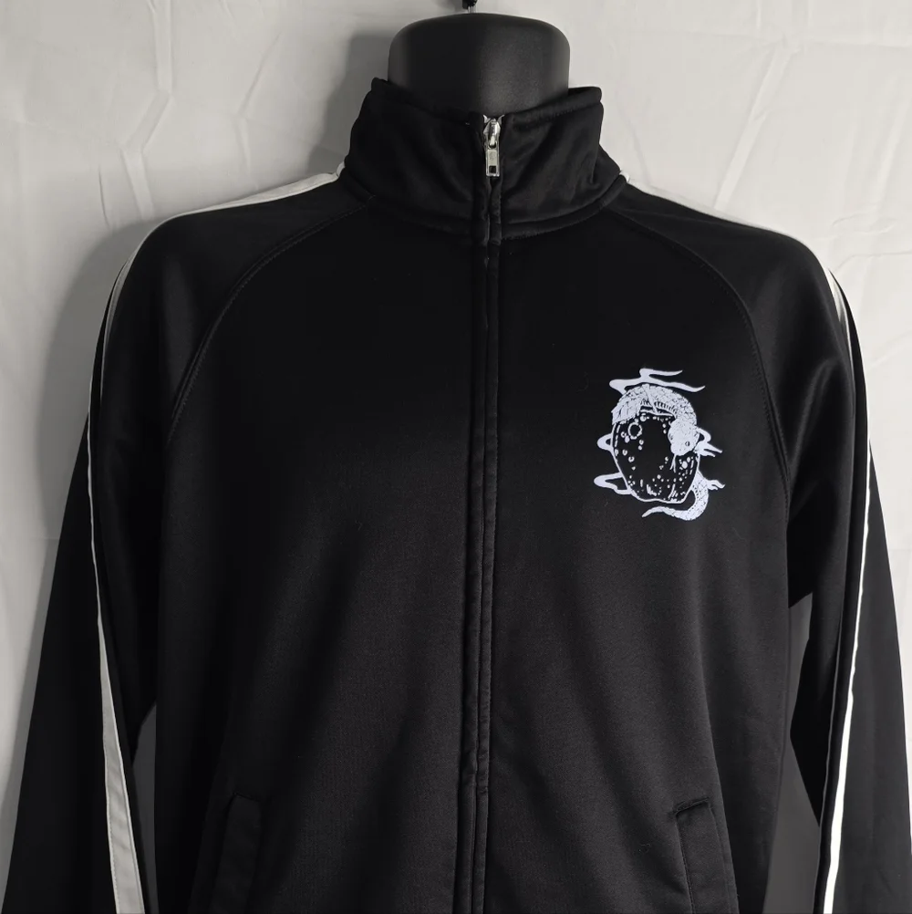 Bad Habit Omocat Black Track Jacket Screen Printed Size Medium CJ-2644 - Picture 4 of 11